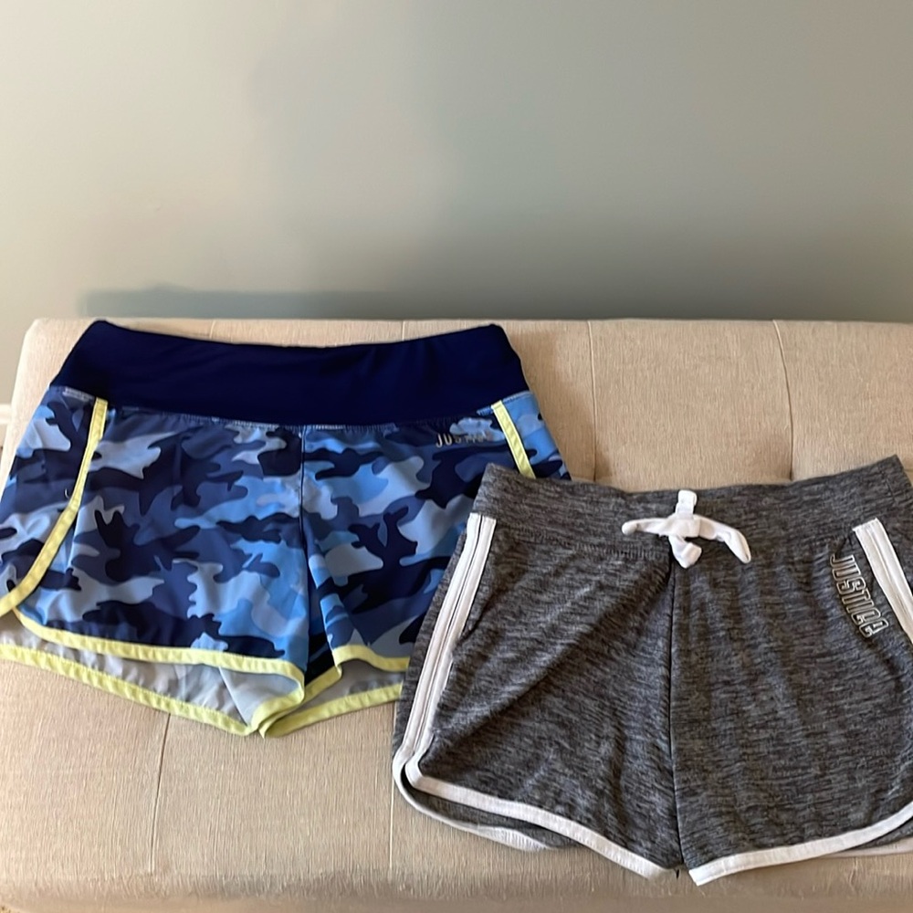 2 pair Justice active shorts